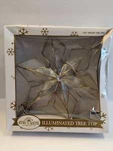 NIB Kurt Adler Capiz Vines With Pearls Star Tree Topper 8-1/2"  - Picture 1 of 15