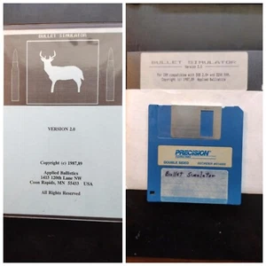 BULLET SIMULATOR 2.0. Ballistik. Booklet & Disketten. 1989 - Bild 1 von 8