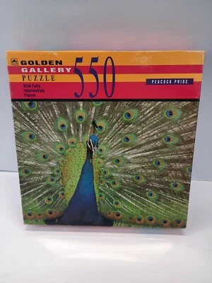 Solo uno en eBay Golden Gallery Puzzle 550 piezas. Peacock Pride #5590-E completo nuevo en caja Foto 1 de 4