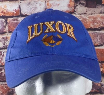 Boné de beisebol Luxor Las Vegas azul ajustável 100% algodão chapéu touca - Imagem 1 de 4