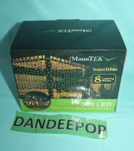 iMountek 300 LED String Curtain Lights Warm White Super Bright GPCT715 - Picture 1 of 5