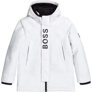 New Hugo BOSS white childrens kids parka designer ski jacket rain coat 4years - Picture 1 of 17