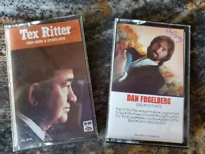 Tex Ritter High Noon & Other Hits Cassette Tape New - Dan Fogelberg Hits Used - Picture 1 of 5