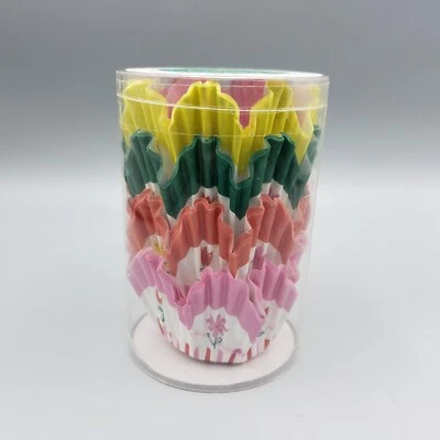 Meri Meri Cupcake Cases Floral Spring Easter Hop To It Bright Color NIB 48 Count - Image 1 of 4