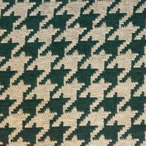 Chenille Hunter Green hounds tooth Upholstery Drapery fabric by yard 54” Wide - Picture 1 of 1