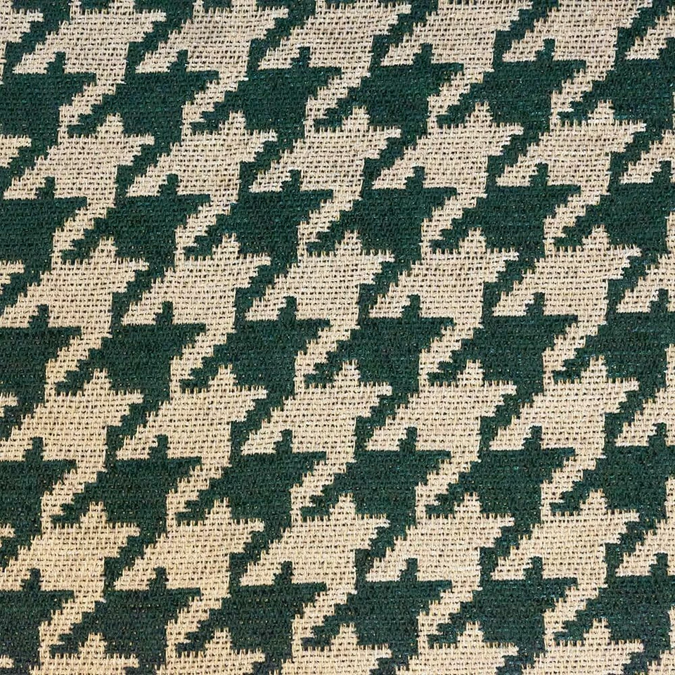 Chenille Hunter Green hounds tooth Upholstery Drapery fabric by yard 54” Wide - Image 1 of 1