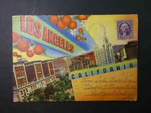 *1222 Faltkarte Picture postcard from LA Los Angeles 1937 - Bild 1 von 6