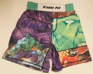 Marvel Hero Elite Avengers Hulk: MMA Boxer Grappling Fight Shorts: YOUTH MEDIUM - Picture 1 of 8