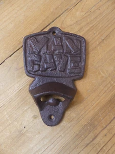 Abridor de botellas de cerveza de cueva Iron Man rústico montaje en pared barra de montaje en pared - Imagen 1 de 5