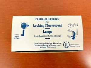 10 PACK-LED/FLUORESCENT TUBE LAMP LOCKS, LADUBY FL-20-40K, FLUR-O-LOCKS (396-20) - Picture 1 of 5