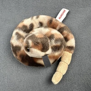 Aurora Rattle Snake Plush Realistic Brown Gray Stuffed Animal Rattles 6inch - Picture 1 of 7