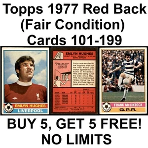 TOPPS 1977 FOOTBALL RED BACK CARDS 101 to 199 (F) *PICK THE CARDS YOU NEED* - Picture 1 of 87