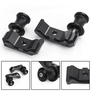 Chain Adjuster Block W/Swingarm Spools Slider For YAMAHA MT-07 FZ-07 14-18 BLK S - Picture 1 of 10