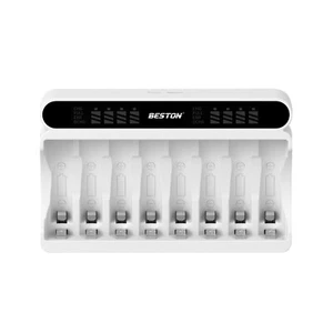 Beston CB-8 8-Slot LCD Screen Display Fast Charging Charger For AA/AAA 1.2V usb - Picture 1 of 10