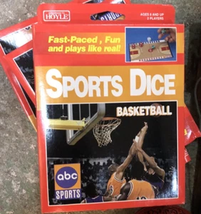 Vintage Hoyle Sports Dice Basketball Game Flaw Factory Sealed 1990’s damaged Box - Picture 1 of 3