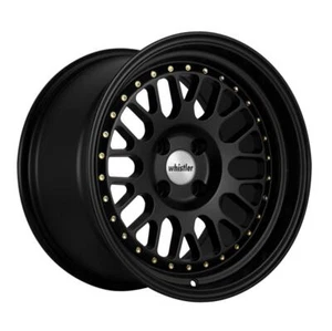 16x9 +15 Whistler SK1 4x100 Full Satin Black Wheels (Set of 4) - Picture 1 of 2