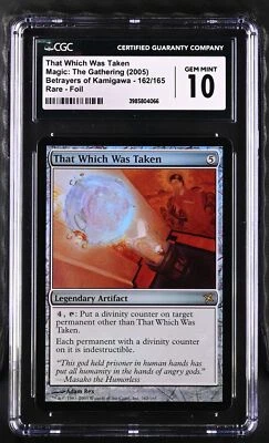 THAT WHICH WAS TAKEN Betrayers of Kamigawa Foil Rare CGC 10 MTG [Nostalgium] - Image 1 of 2
