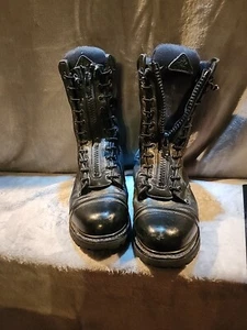 Rocky Zip Up Fire Boots Mens 11.5 Black - Picture 1 of 6