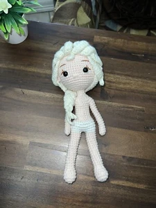 Elsa  crotchet doll Plush Stuffed Animal 10 inches, princess, frozen, Disney - Picture 1 of 4