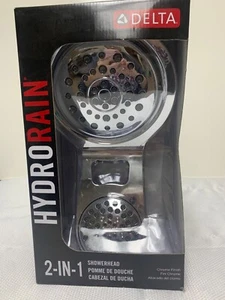 Delta HydroRain Showerhead 2-in-1 1.75 GPM Chrome NEW In Box - Picture 1 of 7