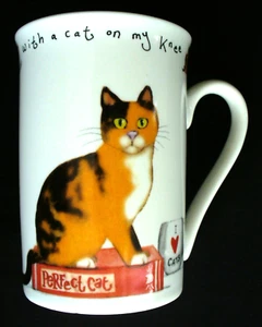 KENT POTTERY~Porcelain~PERFECT~Tabbi Cat~8oz~COFFEE MUG~4.25" x 3"~EC - Picture 1 of 8