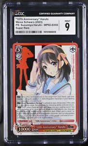 CGC 9 Mint Weiss Schwarz 10th Anniversary Haruhi SY/WP02-E05S SR Suzumiya - Picture 1 of 2