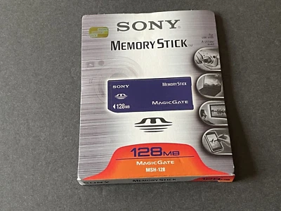 Genuine Sony 128MB Memory Stick (MS), Model MSH-128, MagicGate - Image 1 of 4