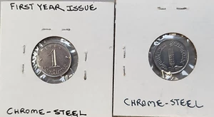 1962 & 1963 France 1 centime coin Uncirculated - Picture 1 of 2