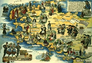 Carte postale ancienne fantaisie la Bretagne folklorique - Imagen 1 de 2