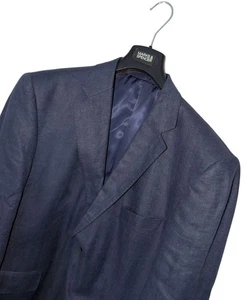 Gent's MARKS & SPENCER Collezione Premium Blueberry Italian LINEN JACKET 44S VGC - Picture 1 of 12