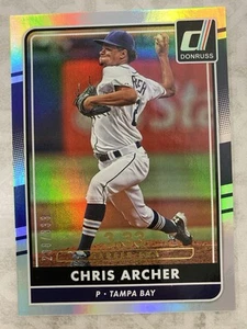 Panini Donruss Chris Archer 2016 temporada estadística lámina paralela/333! Tampa Bay Rays - Imagen 1 de 2