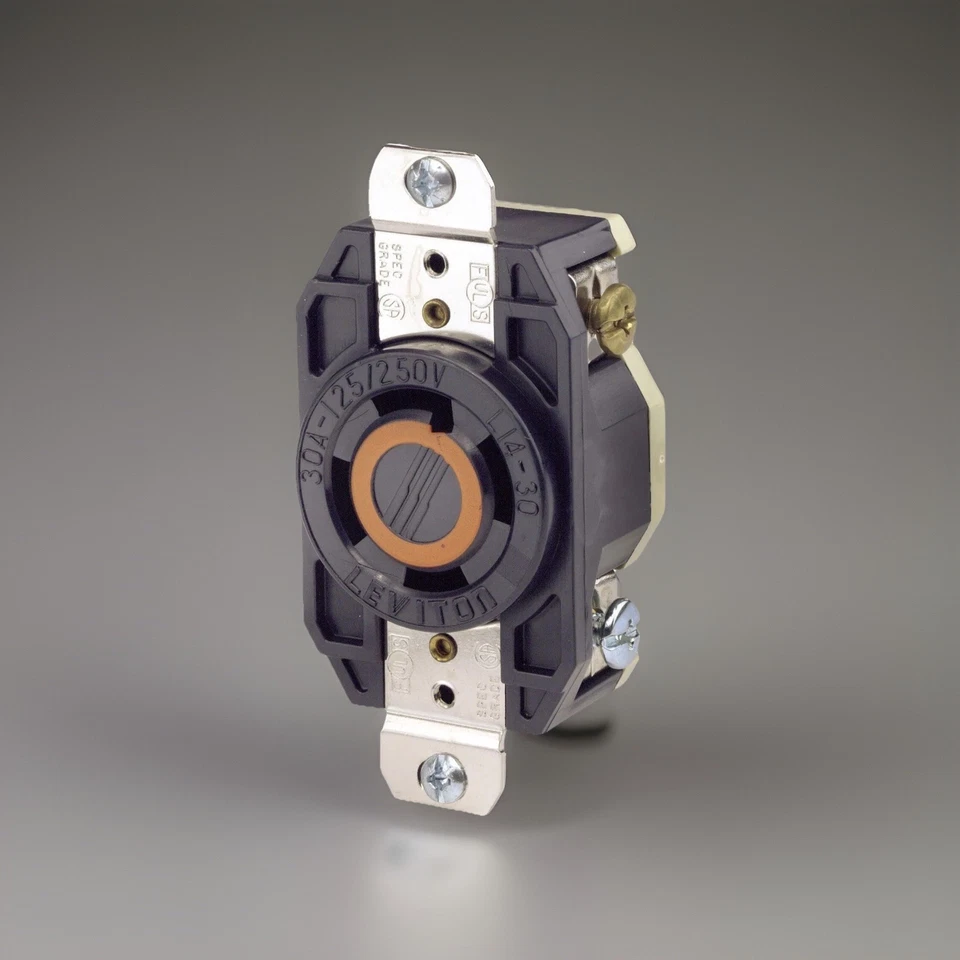 🔴Leviton 2710 30 Amperios, 125/250 Voltios Montaje Al Ras Bloqueo Receptáculo Conexión a tierra!!️ Foto 1 de 1