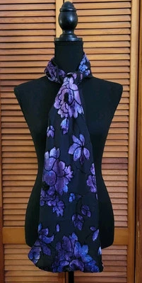 Bufanda transparente floral vintage Avenue para mujer nueva con etiquetas Foto 1 de 3