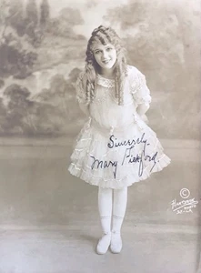 Mary Pickford foto d'epoca anni '20 firmata autografo 7x9 di Hartsook bella! - Foto 1 di 3