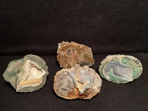 ~RW~ 4 COLLECTABLE/POLISHED "OREGON THUNDEREGG HALVES" ~~ PERFECT MINI'S - Picture 1 of 5