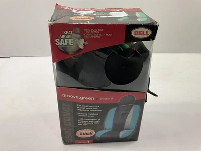 Cubierta de asiento de cubo con respaldo bajo de neopreno verde Bell 56860-9 Grove Foto 1 de 4