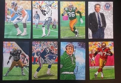 Class of 2022 Pro Football Hall of Fame 4x6 Custom Art Card Set of 9  New 2025 - Image 1 of 4
