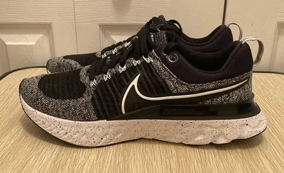Nike React Infinity Run Flyknit Black/Gray/White Mens SZ-10.5 No Box New. - Image 1 of 4