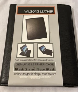 Wilsons Genuine Leather Case for iPad 2 & New iPad Black Retail $60 No Snap - Picture 1 of 10