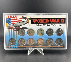 World War 2 Silver Nickel Collection With COA - Picture 1 of 5