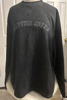 Vintage Y2K Nautical Jeans Fleece Pullover Sweater Mens Sz Lg - Image 1 of 4