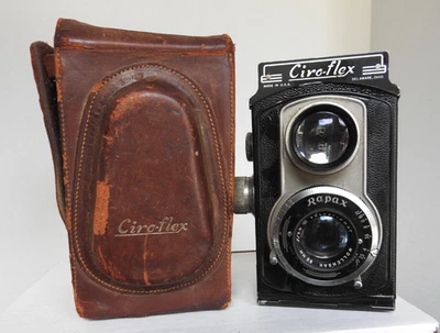 1940's Ciro-Flex Model C Rapax Wollensack Twin Lense Reflex Camera Leather Case - Image 1 of 4