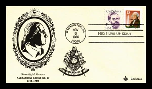 DR JIM STAMPS US COVER WASHINGTON MONUMENT FDC COMBO MASONIC CACHET - Picture 1 of 2