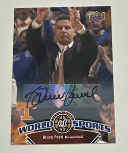 2010 Upper Deck WORLD OF SPORTS SSP BRUCE PEARL AUTO Tennessee Auburn Coach - Picture 1 of 2