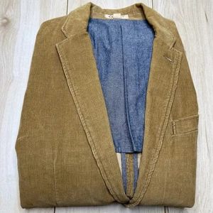 Blazer J.Crew Ludlow Hombre Grande Marrón Pana Abrigo Deportivo 2 Botones 100% Algodón - Imagen 1 de 15
