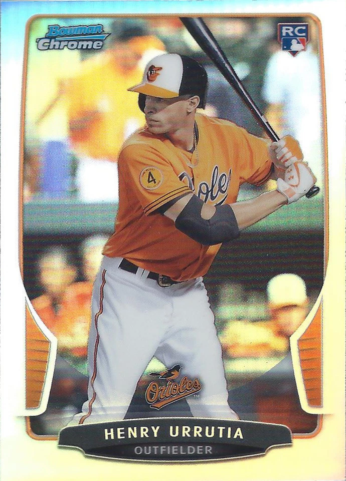2013 Bowman Chrome Draft Picks & Prospects RC Refractor #8 Henry Urrutia Orioles - Image 1 of 1