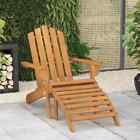 Vidaxl Garden Adirondack Chair With Footrest Solid Acacia Wood