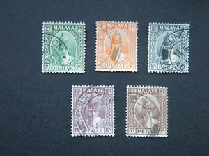 1938 - 1941 KGVI Perak Sultan Iskandar. 5 Values Used. - Picture 1 of 1