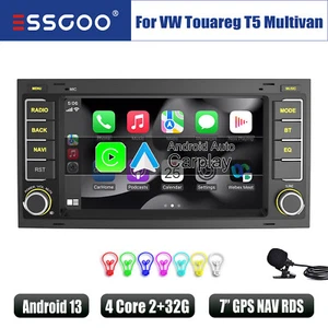 Android 13 Auto 2+32G Carplay Autoradio GPS NAV RDS für VW Touareg T5 Multivan V - Bild 1 von 16