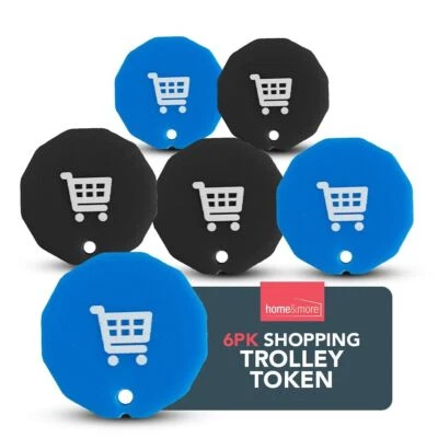6-24 Trolley Coin Token Removable Supermarket £1 One Pound Shopping Cart Holder - Image 1 of 4